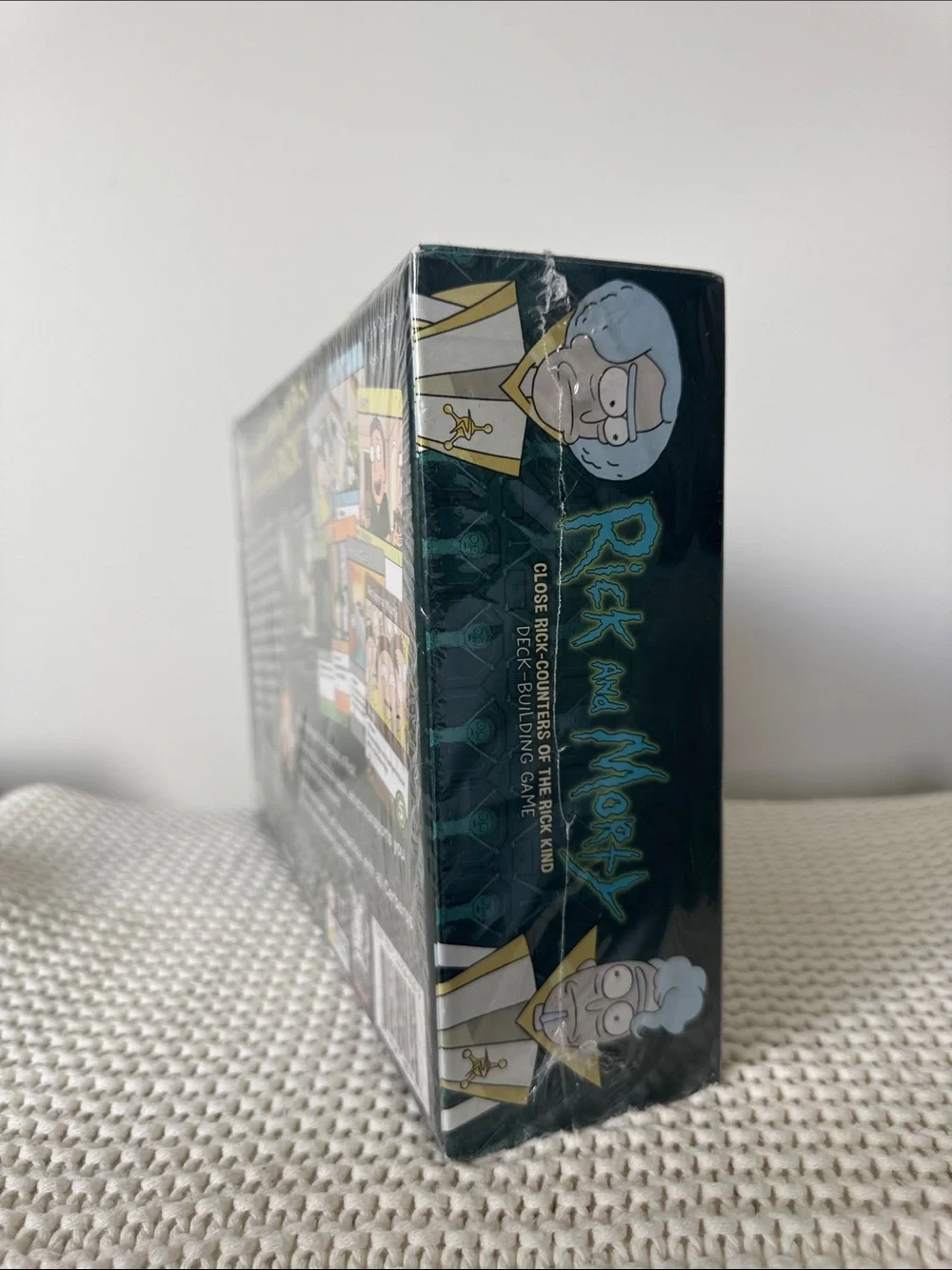Rick and Morty Deck-Building Game Box - Blue, Green